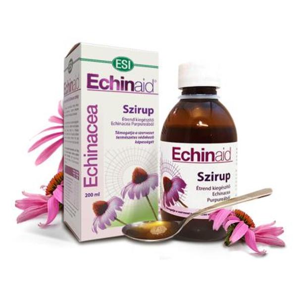 ESI® Echinaid® Immunerősítő Echinacea szirup - hozzáadott gesztenyemézzel, és balzsamos gyógynövényekkel.