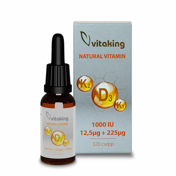 VITAKING D3+K2+K1 VITAMIN CSEPP 10ML (160 ADAG)