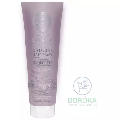 Natura Siberica Virágvízalapú Színélénkítő és ragyogást adó hajmaszk Festett hajra • 200ml