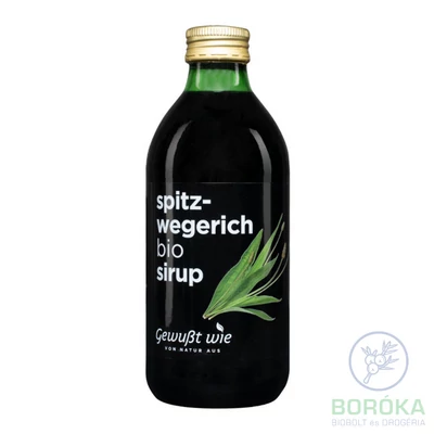 Lándzsás útifű szirup „Gewusst wie” bio 330 ml